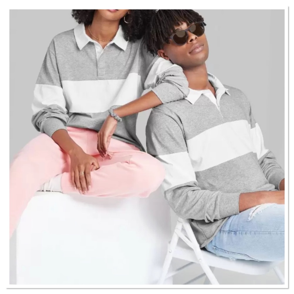 Wild Fable Oversized Rugby Polo T- Shirt XL Unisex